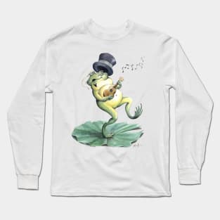 Dancing Ukulele Frog Long Sleeve T-Shirt